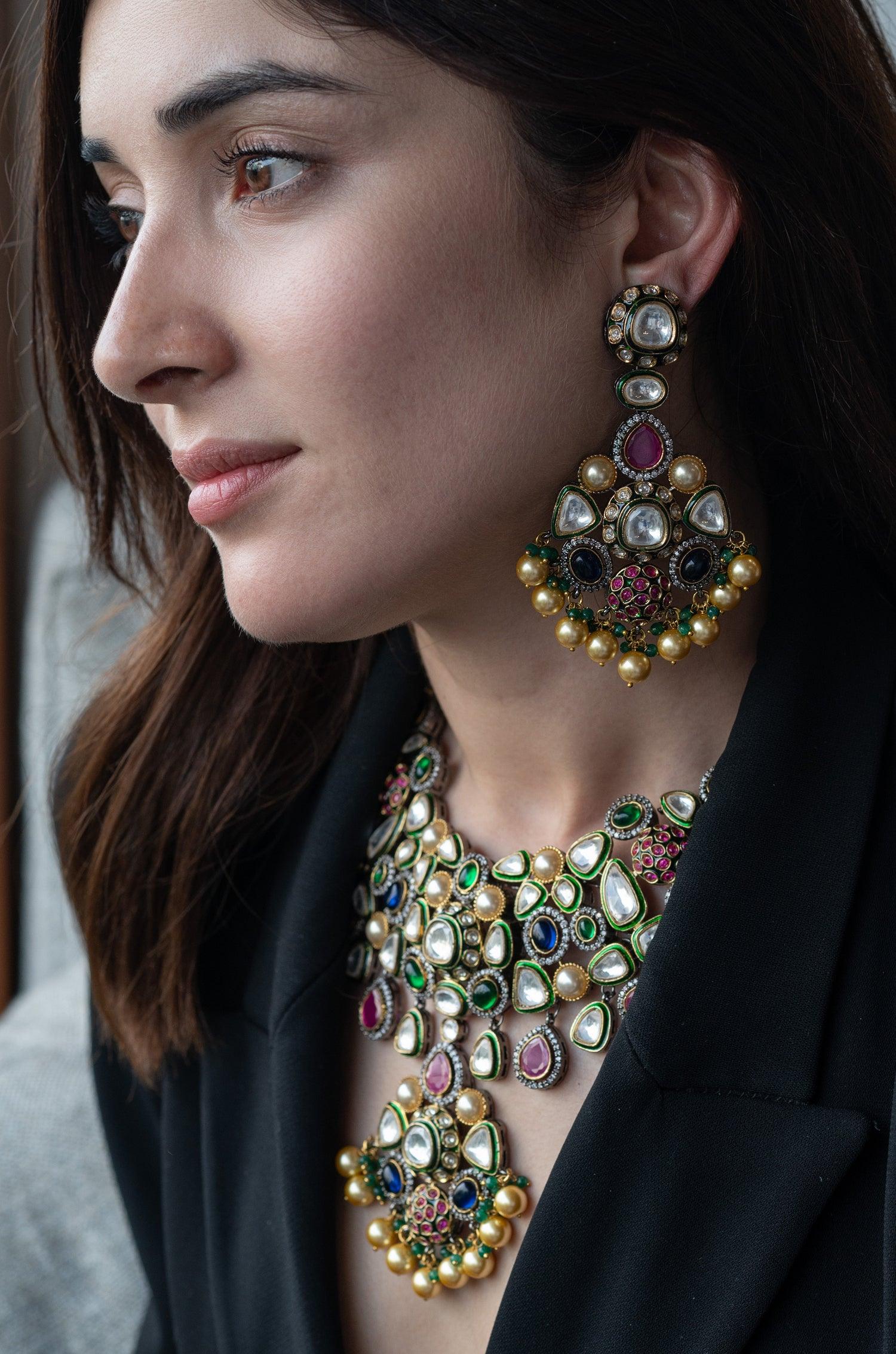 Victorian Rainbow Necklace Set - Dyulokha