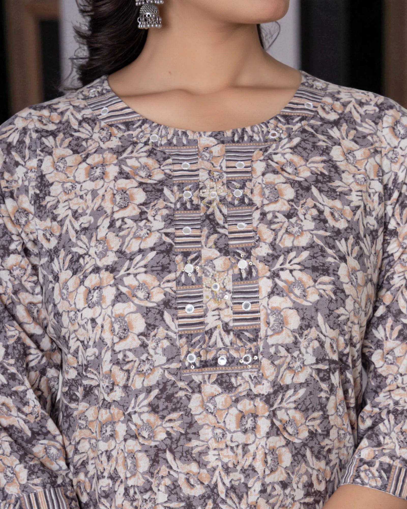 Floral Cotton Printed Kurta Set