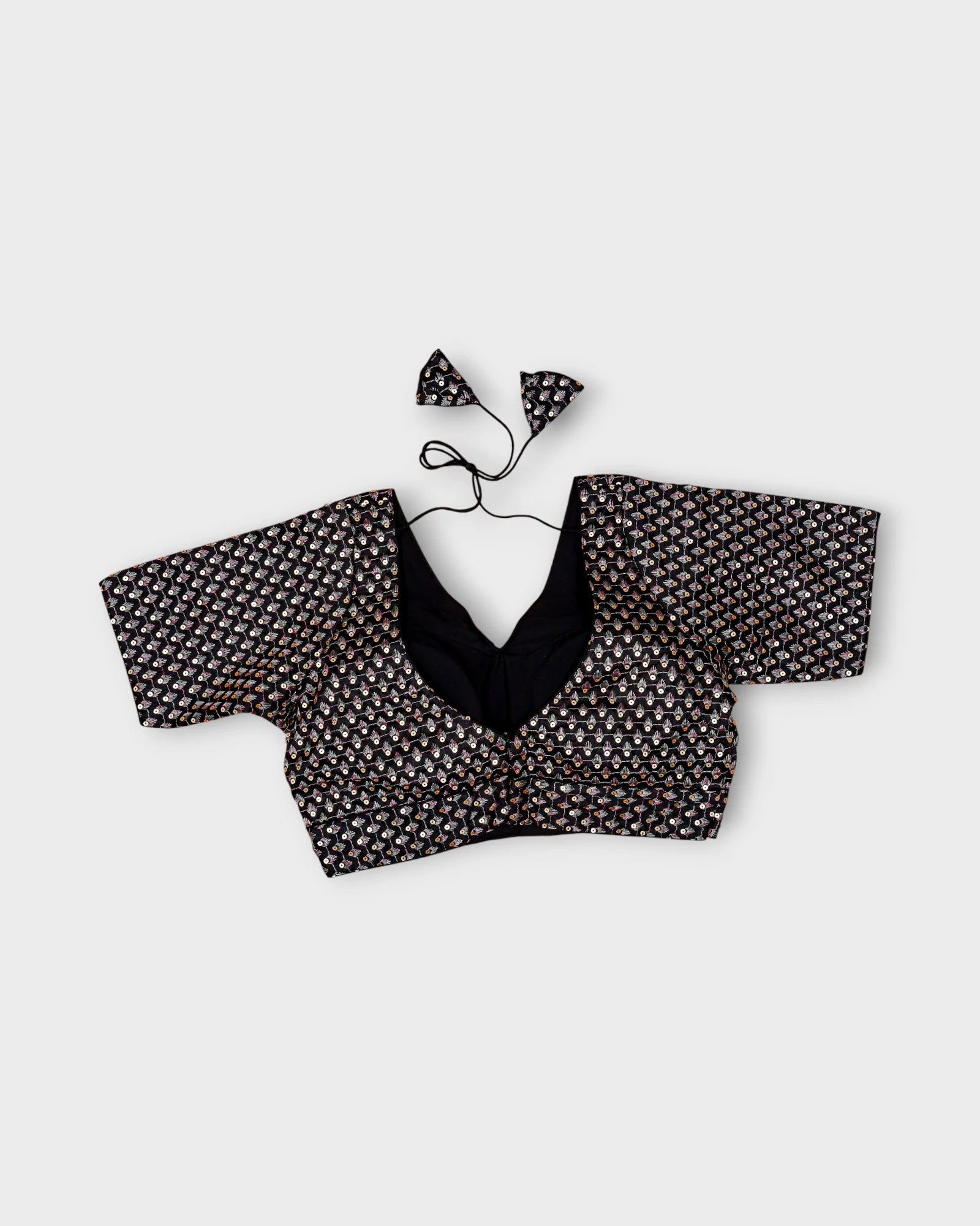 Silk V Neck Hook Back Readymade Blouse