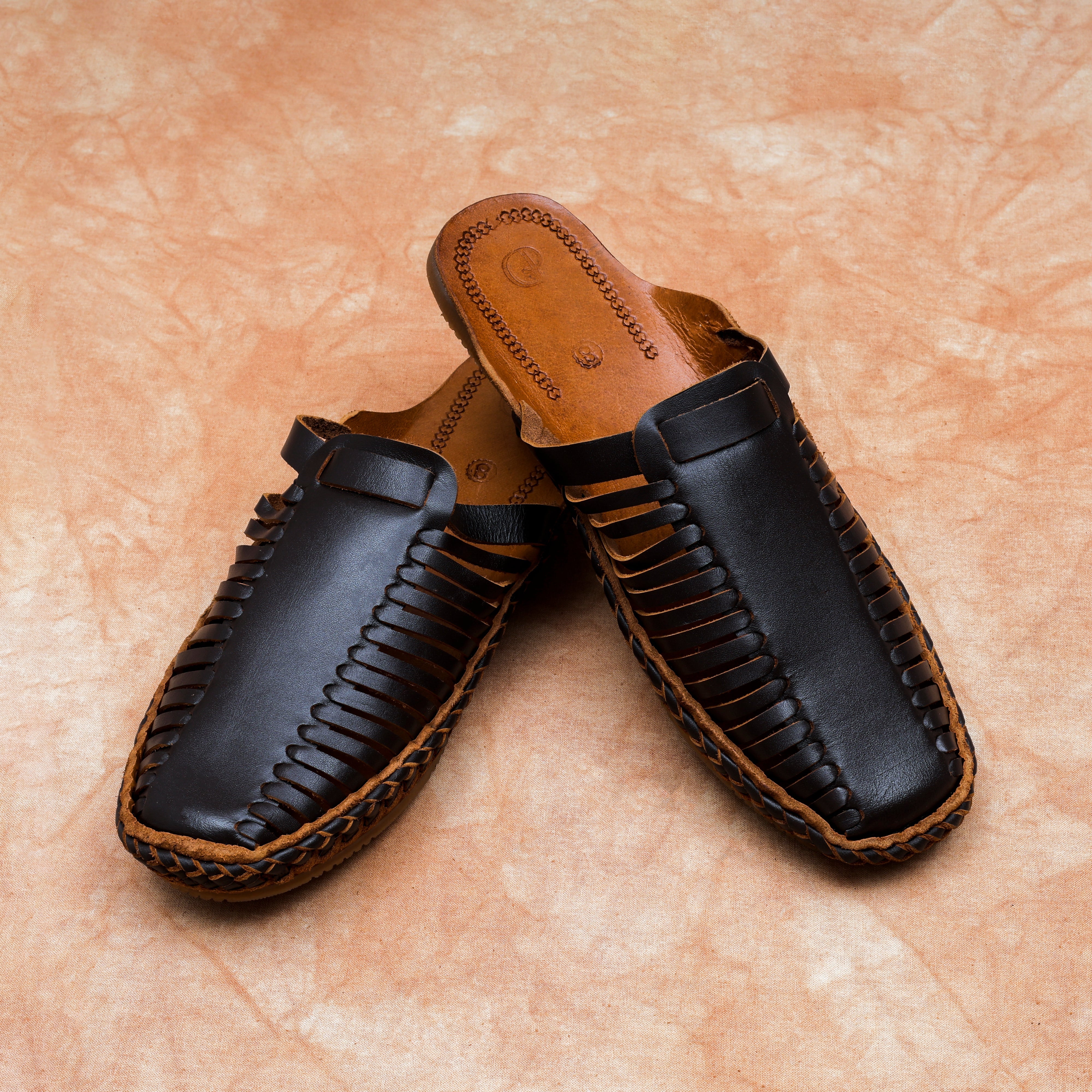 Brown Handcrafted Leather Ethnic Mules