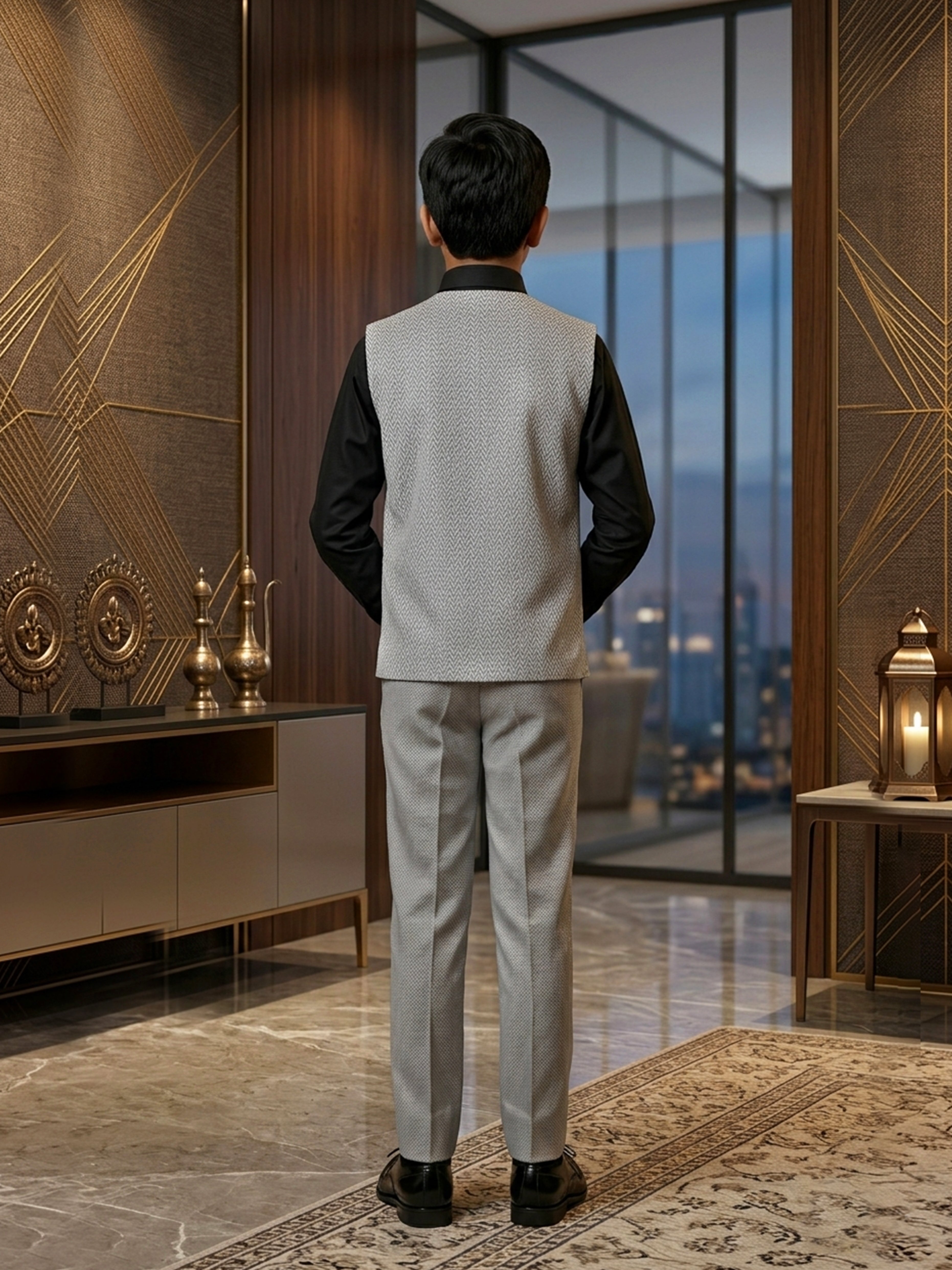 Transform Your Look Textured Party Suit Pants