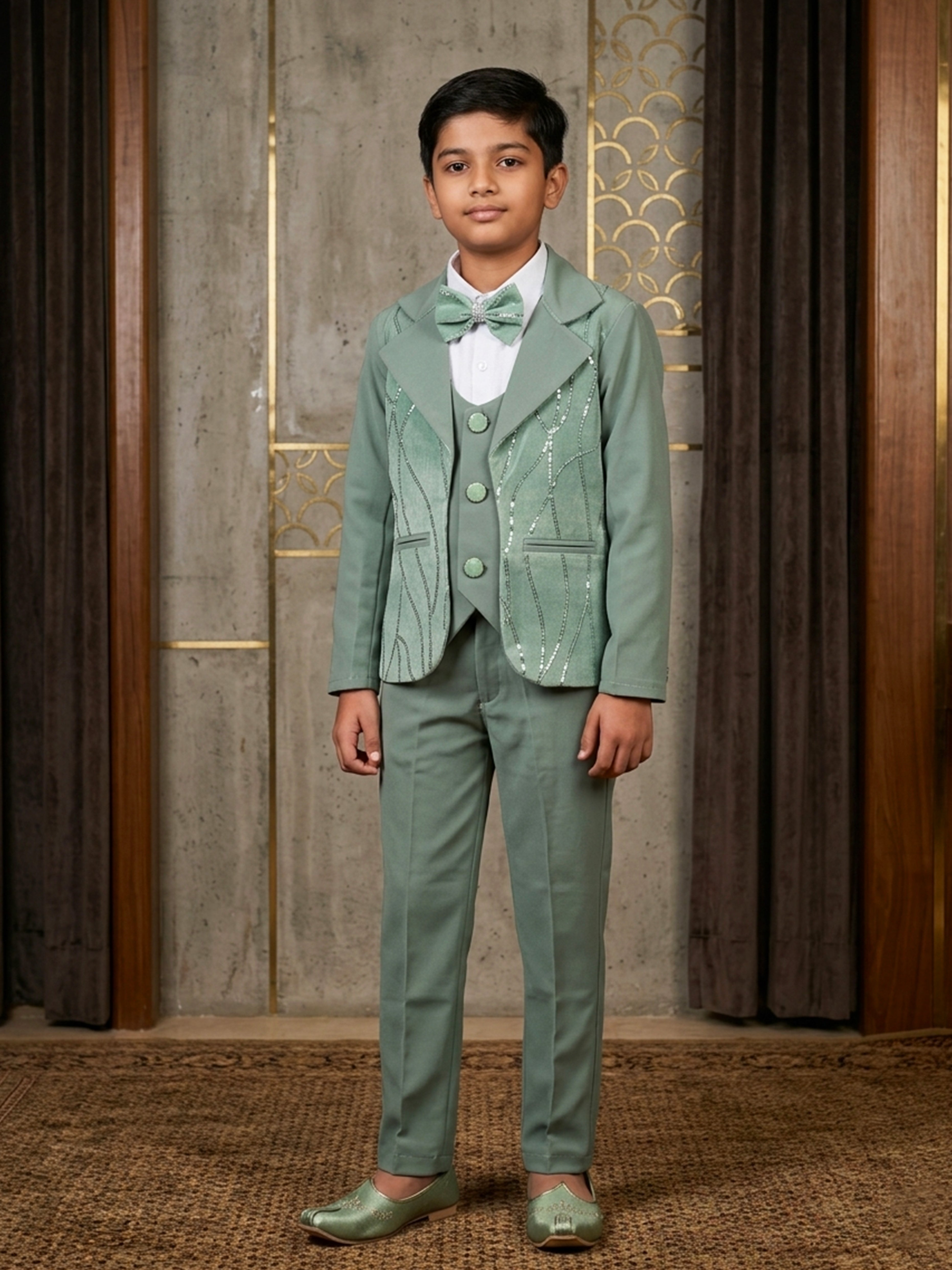 Experience Tradition with Stylish Sequined Suit Pants