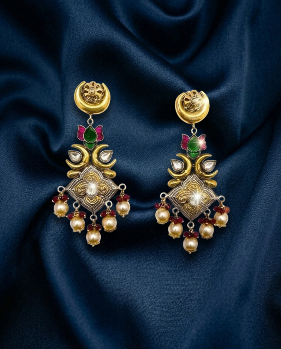 Moon flower Danglers