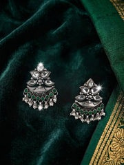 Ornate Green Earrings