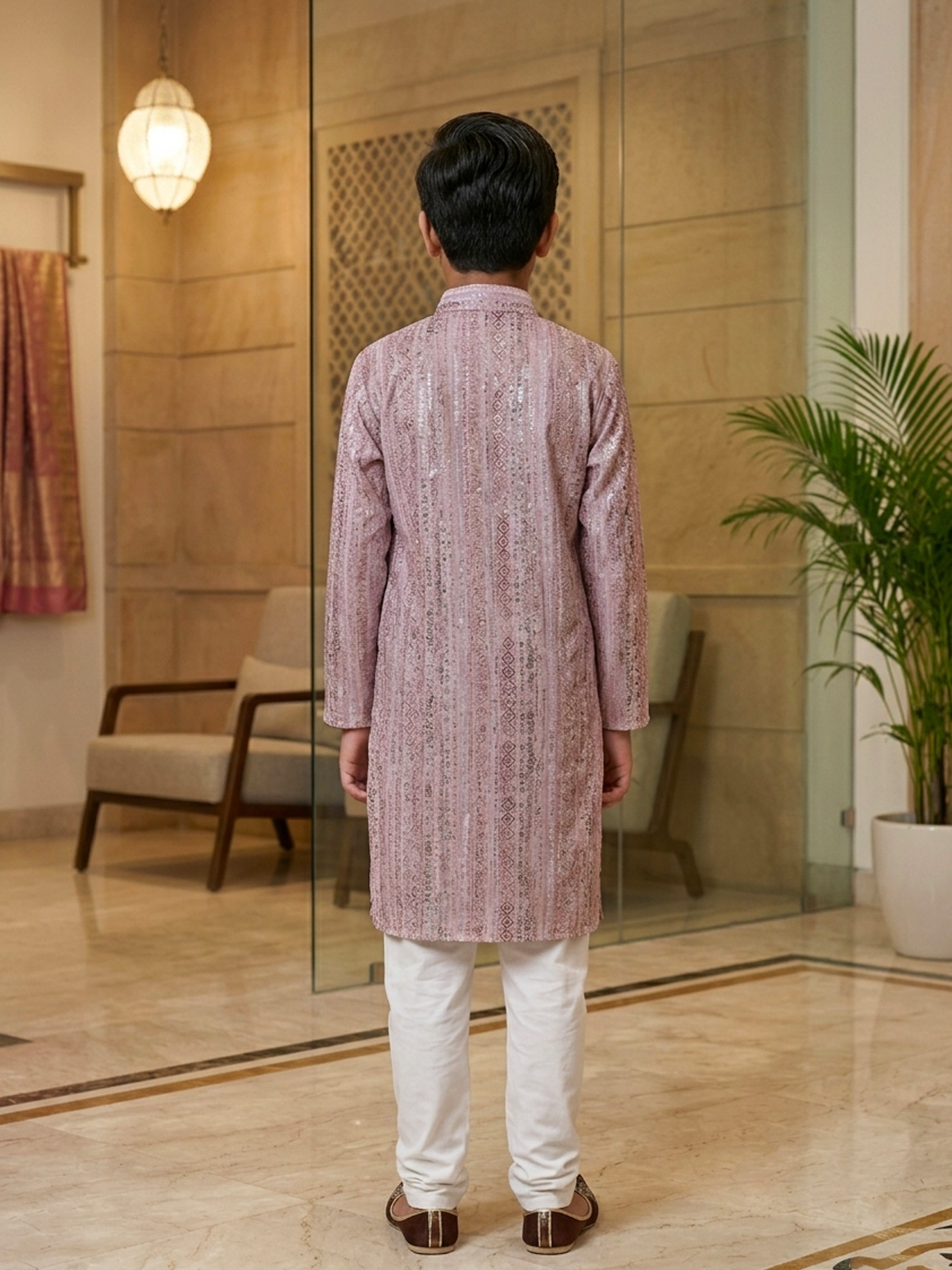 Boys Intricate Embroidered Kurta Pajama