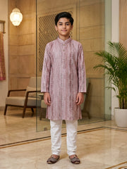 Boys Intricate Embroidered Kurta Pajama
