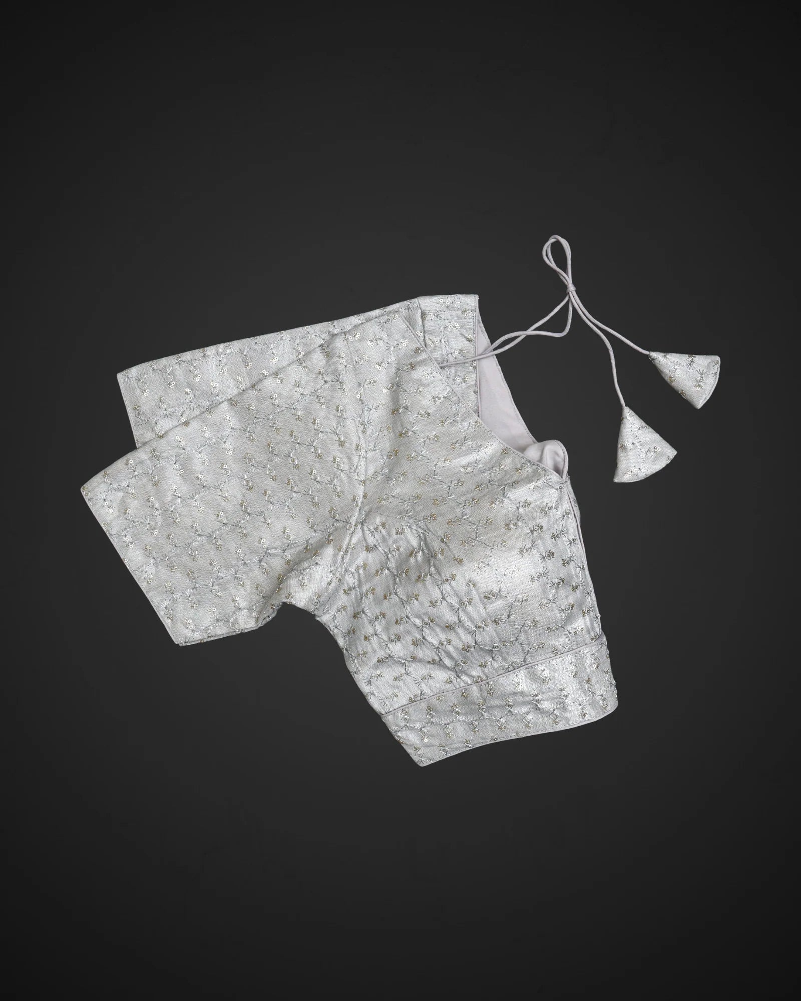 Tissue V Neck Half Sleeve Readymade Blouse