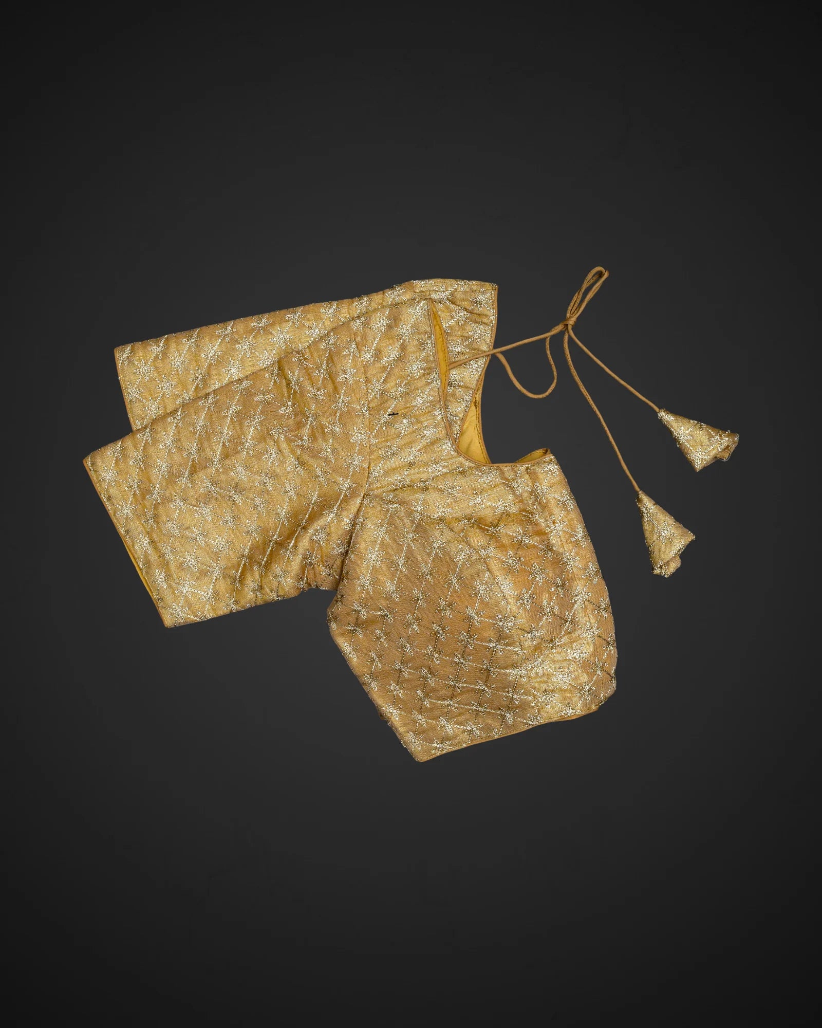 Square Neck Silk Embroidered Readymade Blouse