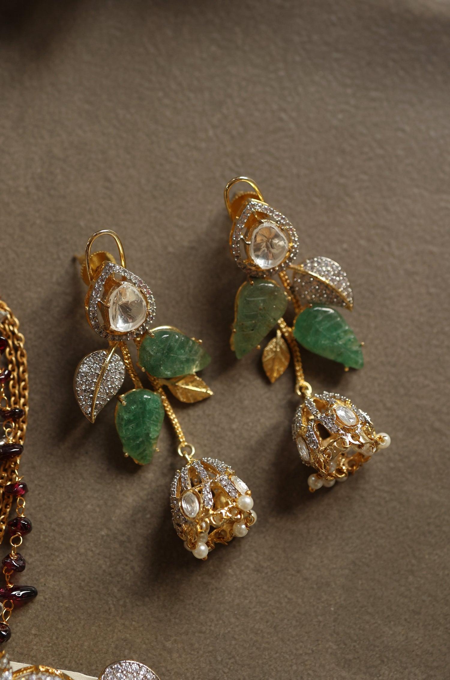 Mint and Pearl Harmony Necklace Set - Dyulokha