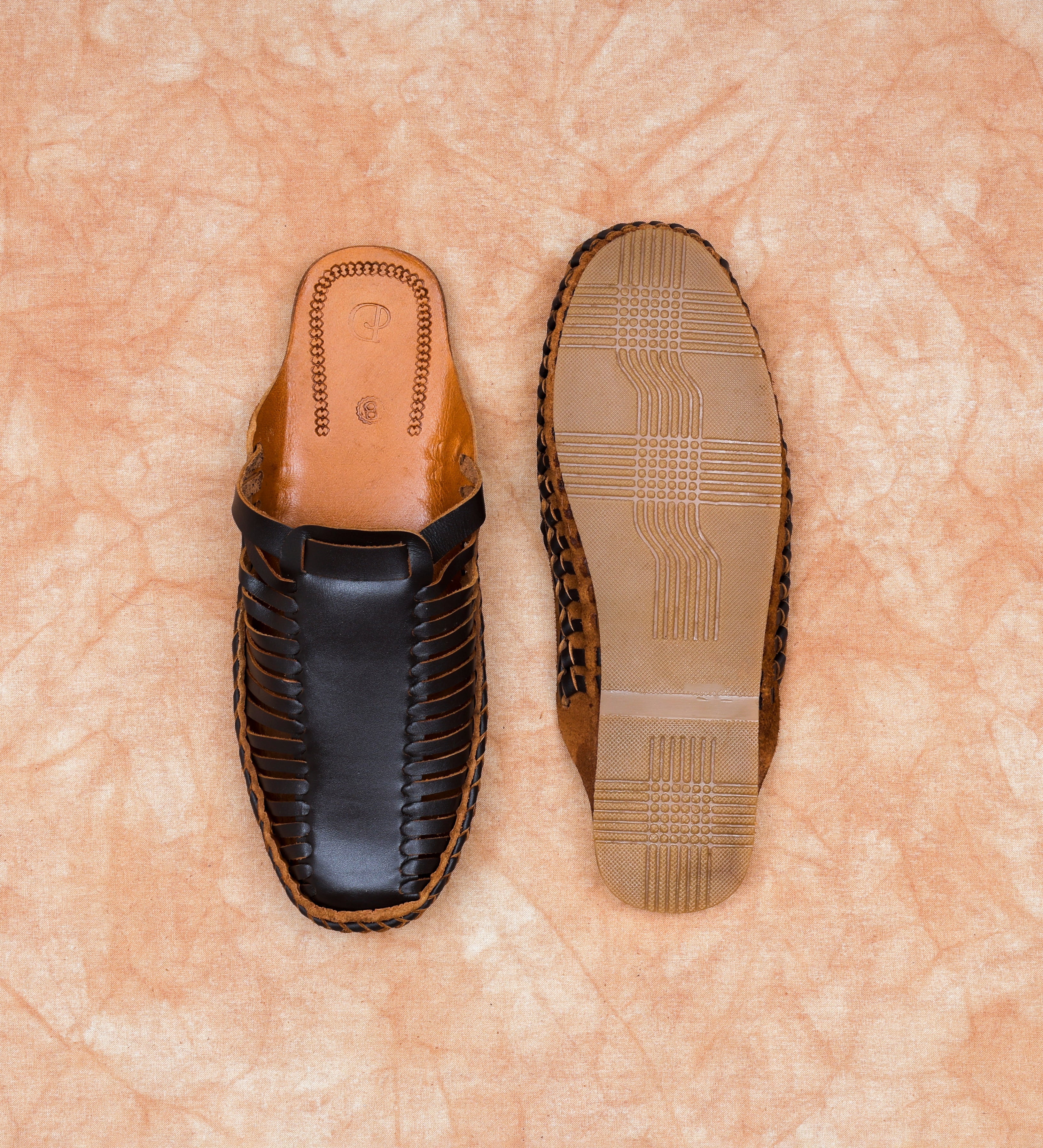 Brown Handcrafted Leather Ethnic Mules