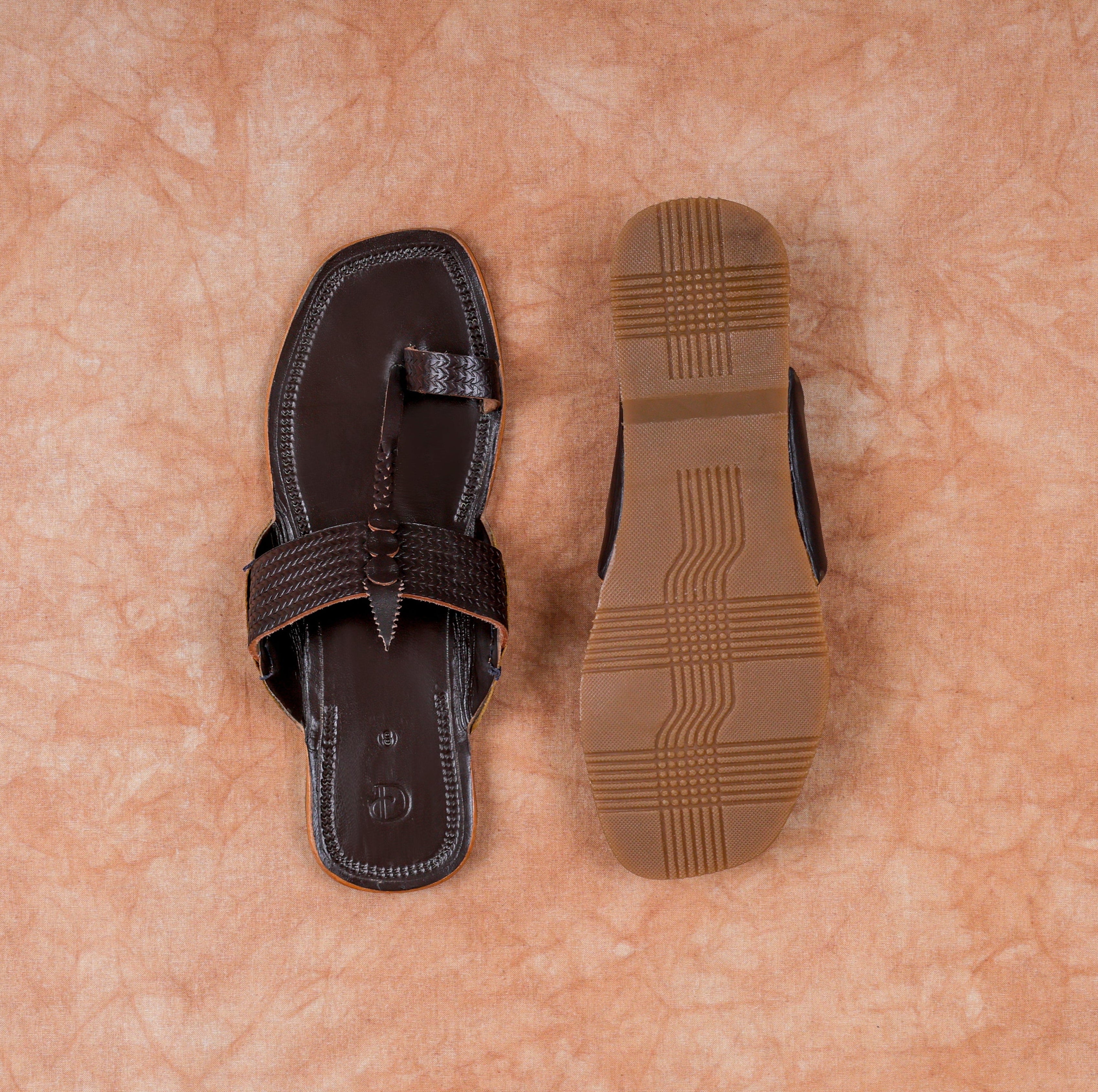 Artisan Brown Leather Kolhapuri Sandals