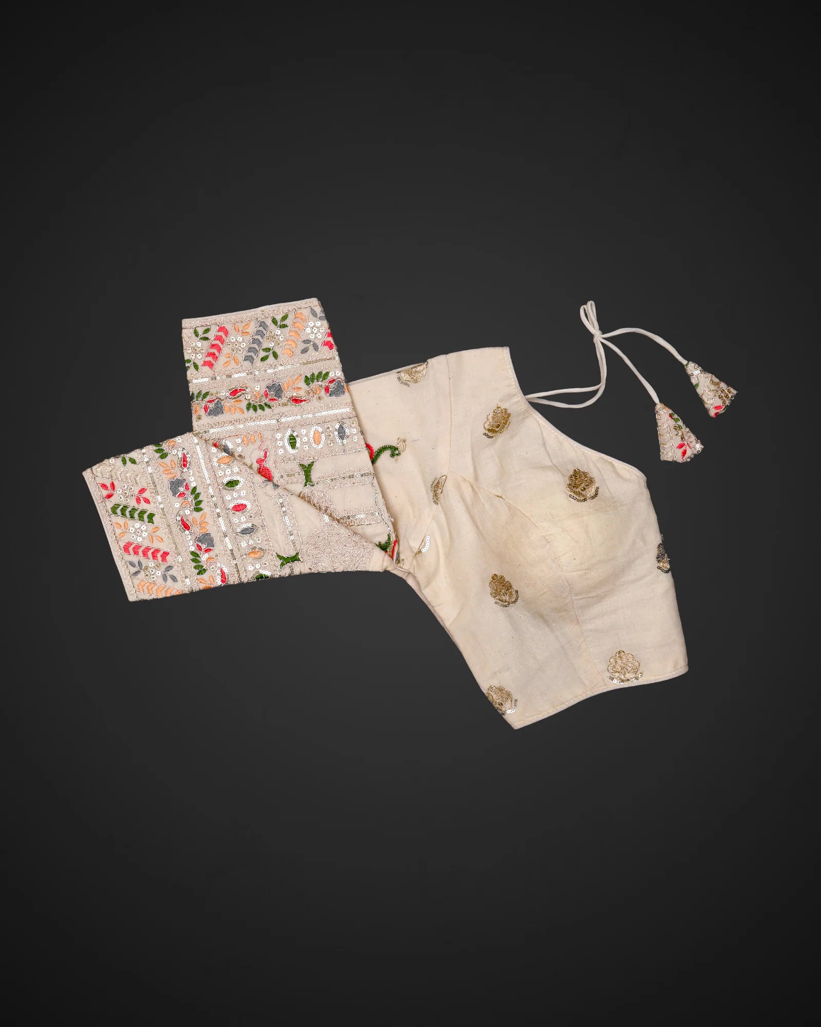 Cotton V Neck Readymade Blouse
