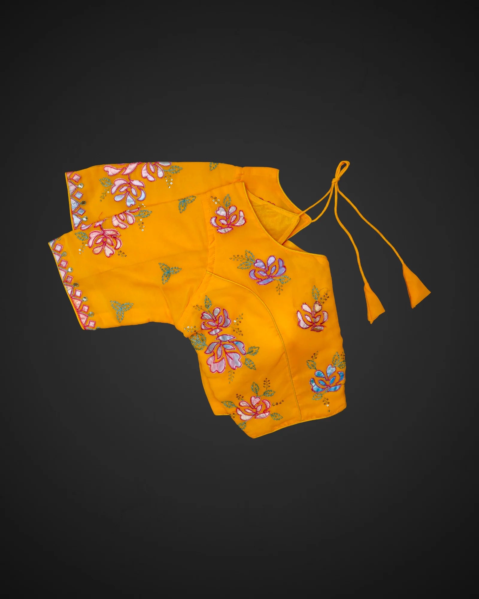 Georgette Cutout Back Readymade Blouse