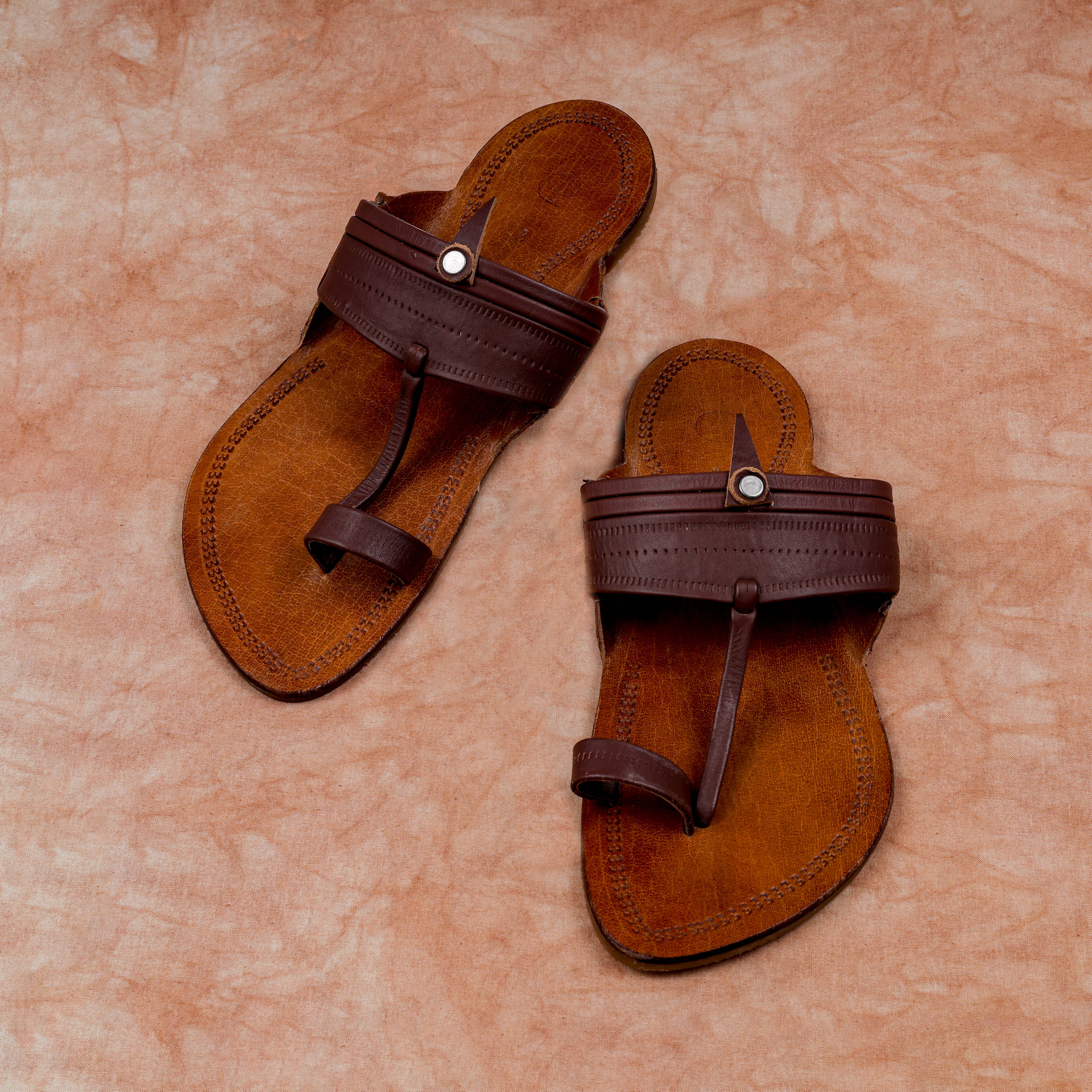 Tan Handcrafted Kolhapuri Sandals