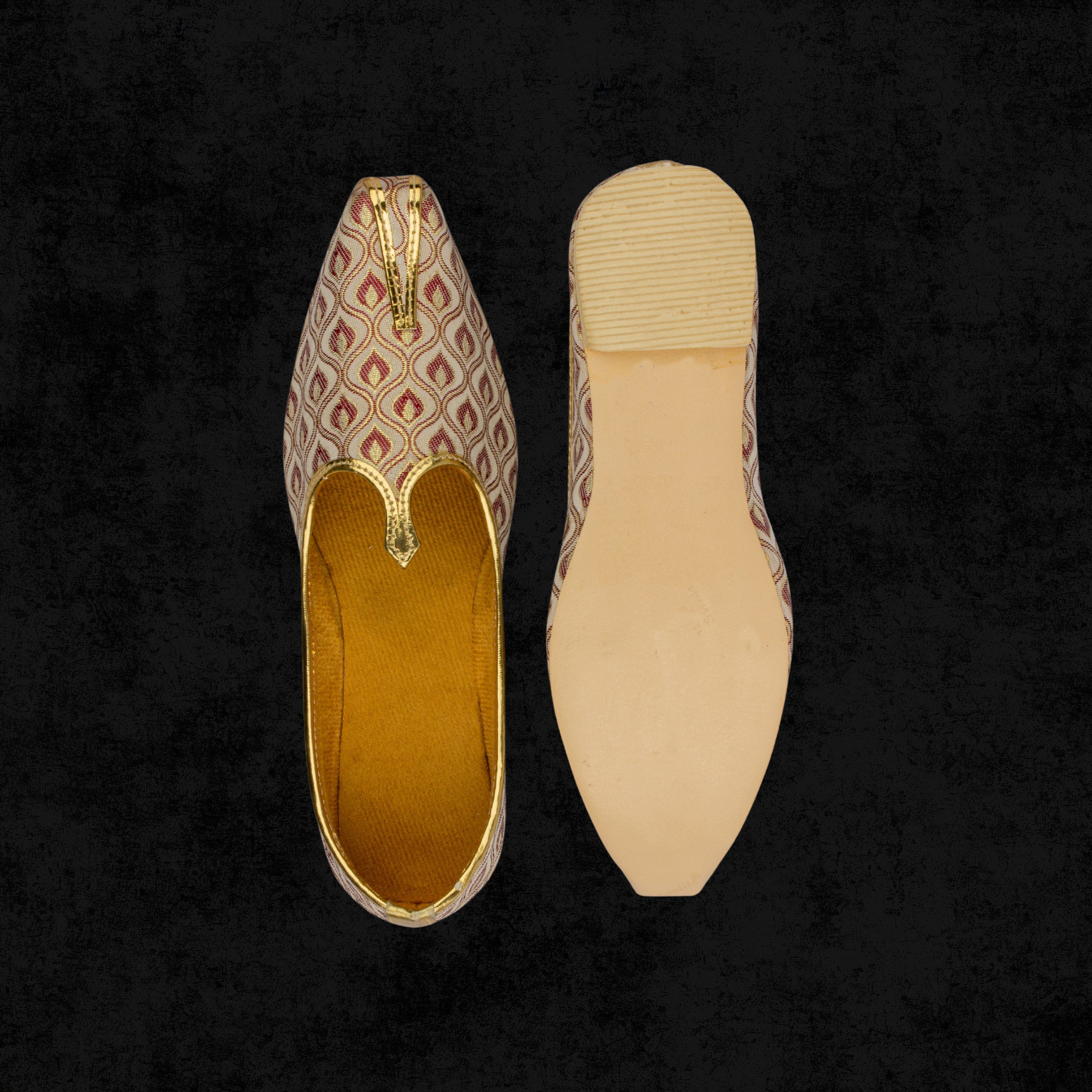 Light Grey Artisan Comfortable Mojaris