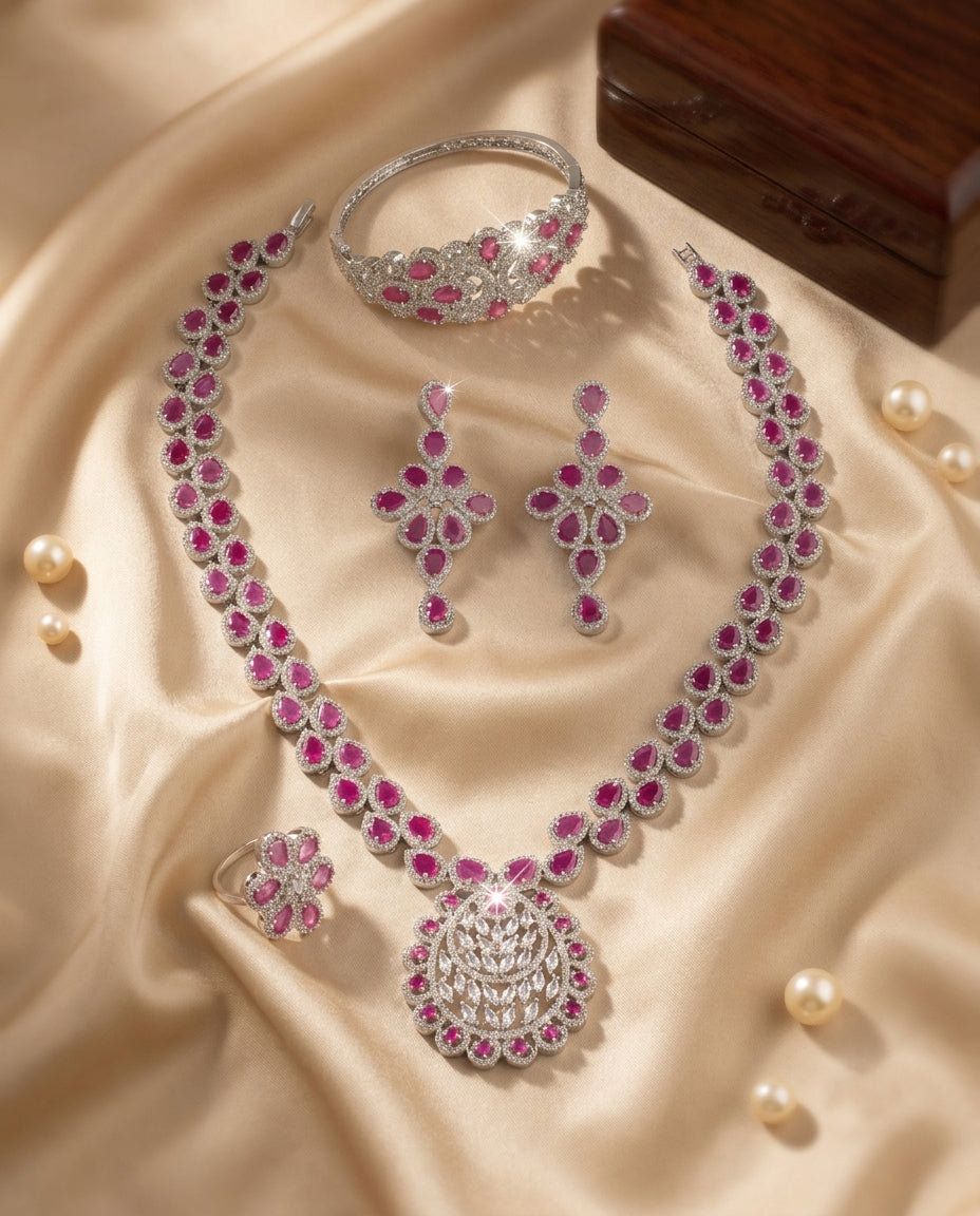 Radiant Rose Necklace Set