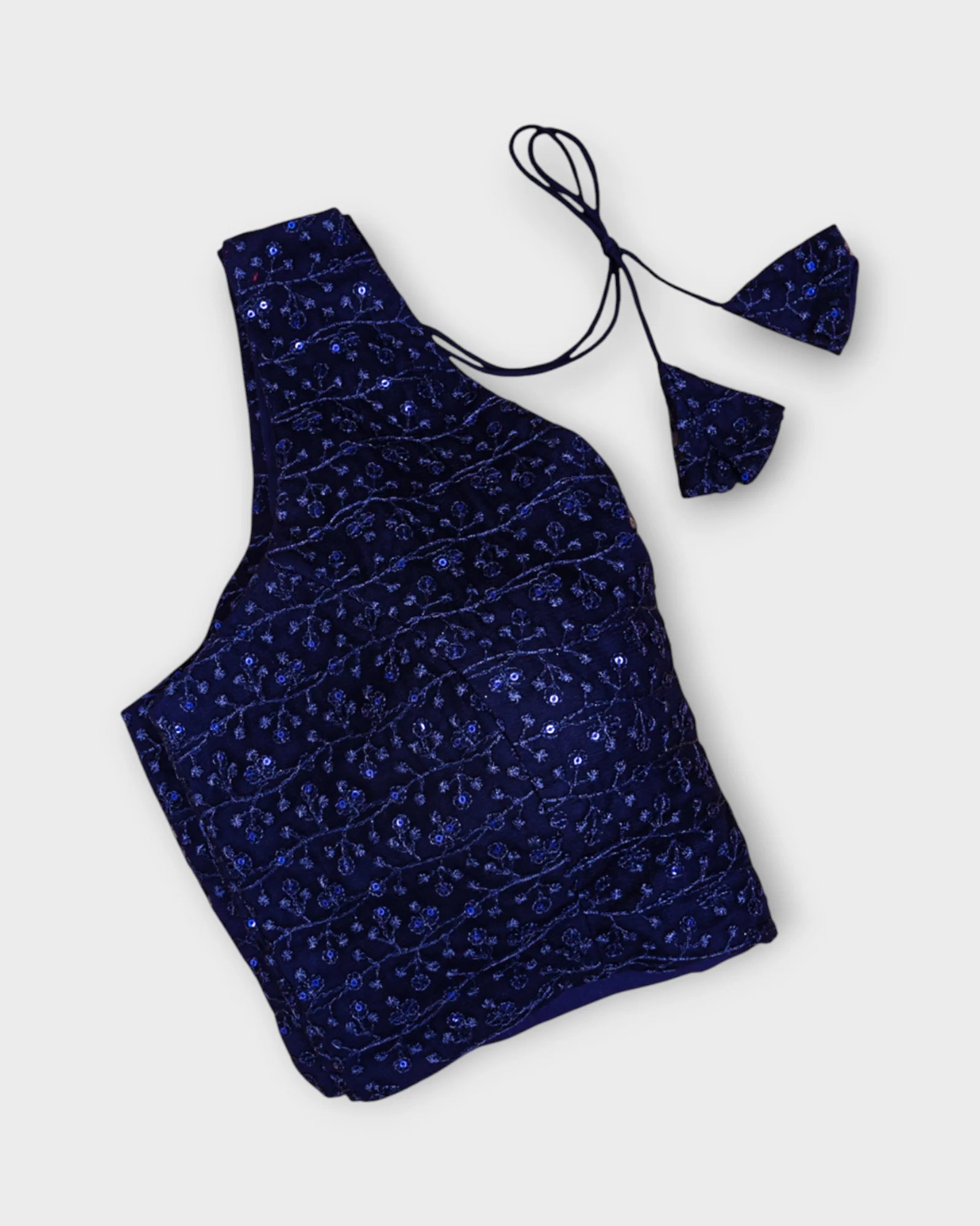 V Neck Embroidered Cotton Readymade Blouse