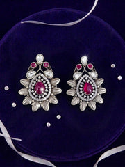 Ruby Halo Studs