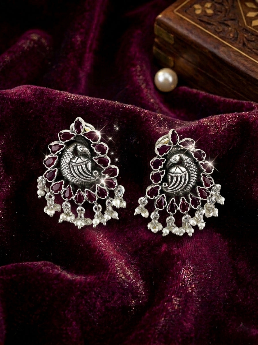 Ruby Pearl Studs