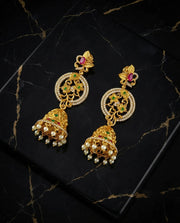 Bell-Shaped Floral Jhumkas