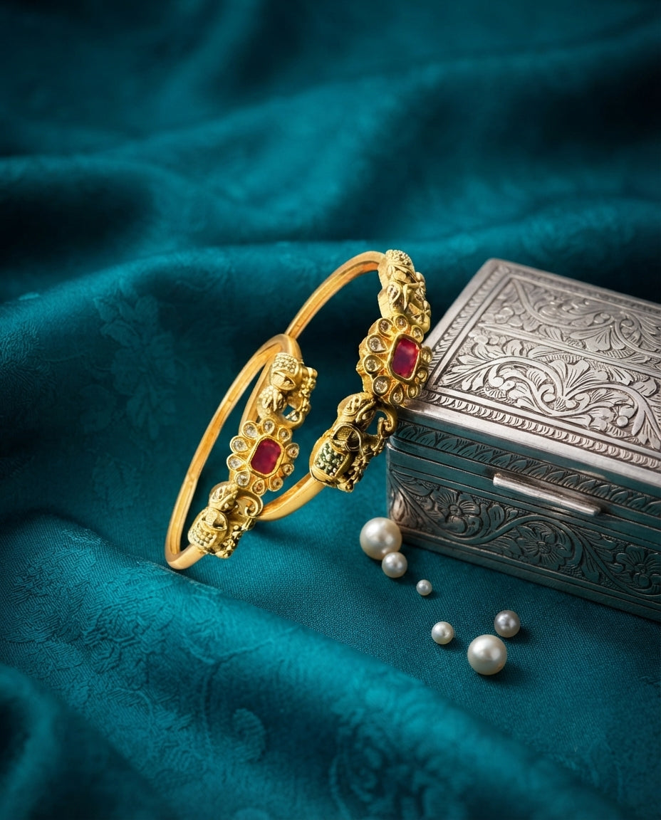 Elephant & Flower Bangles
