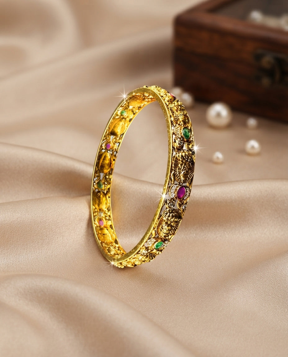 Laxmi Motif on Coin Bangles