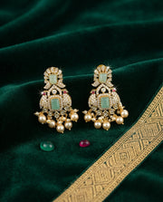Laxmi Motif Round Studs