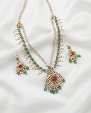 Maharani's Elegance Gemstone Necklace Set