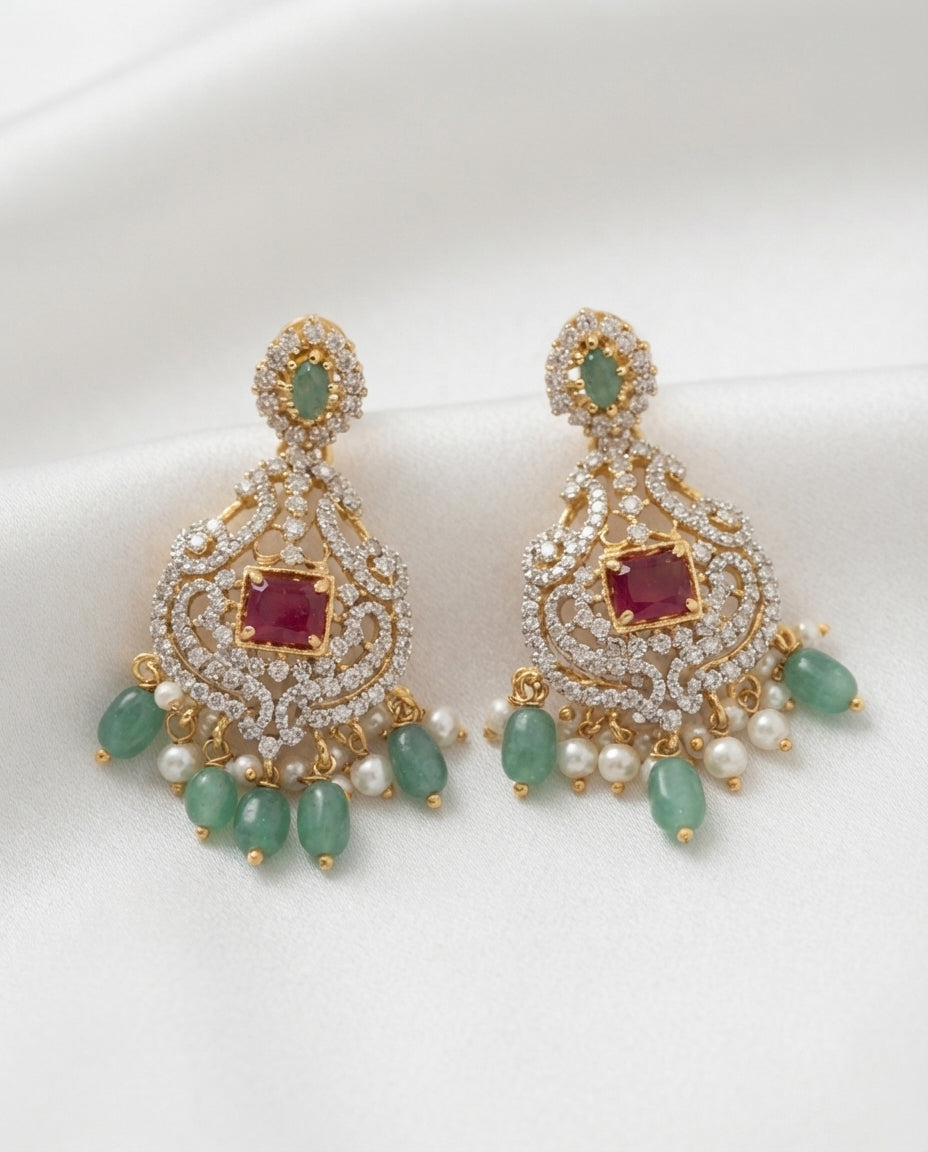 Maharani's Elegance Gemstone Necklace Set