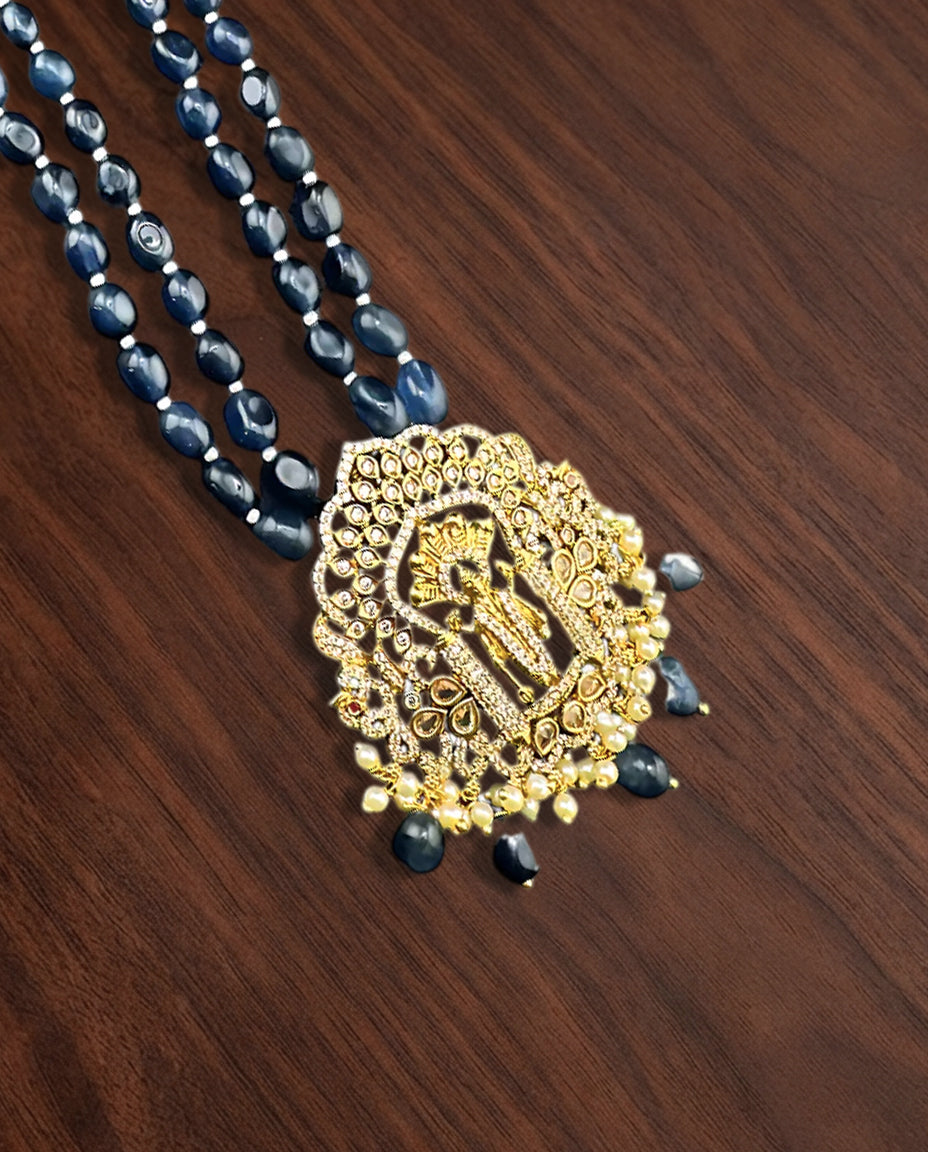 Sacred Vishnu Blue Bead Mala