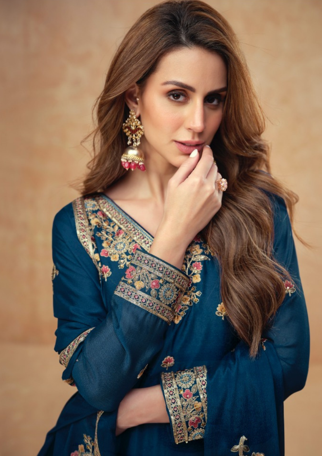 Crepe Silk Sharara With Elegant Embroidery