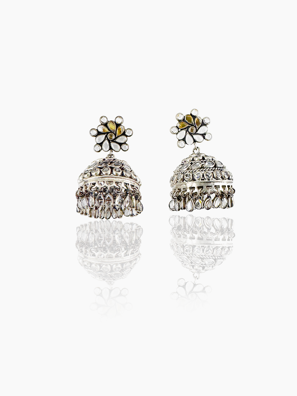 Bloomy Floral Jhumkas