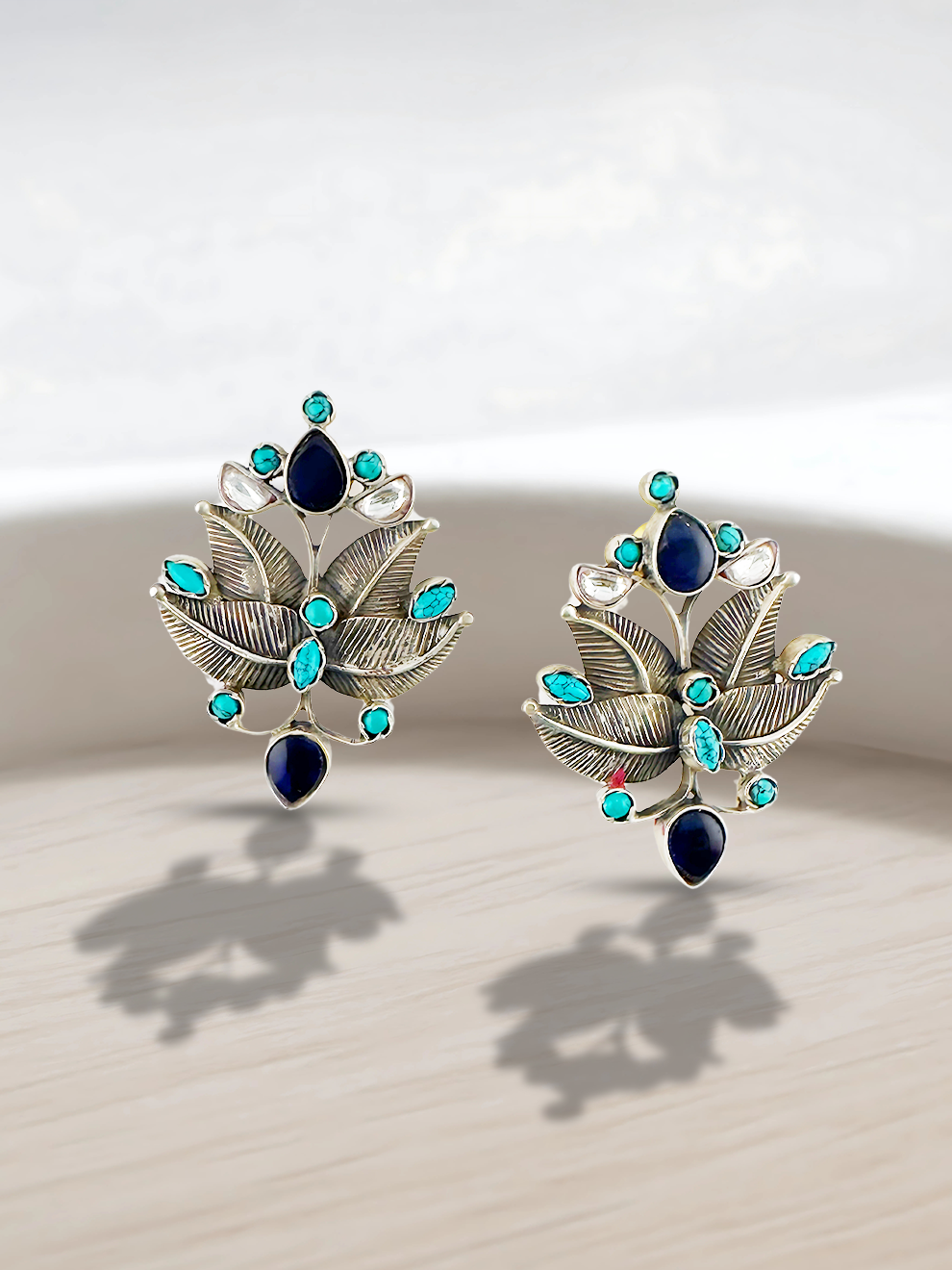 Celeste Leaf Studs