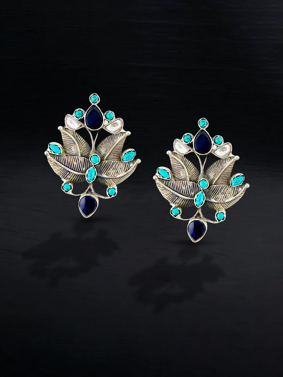 Celeste Leaf Studs