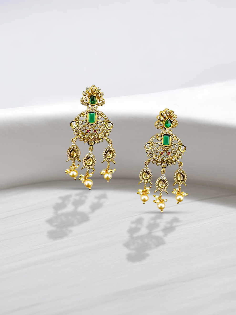 Danglers with Triple Pearl Drops