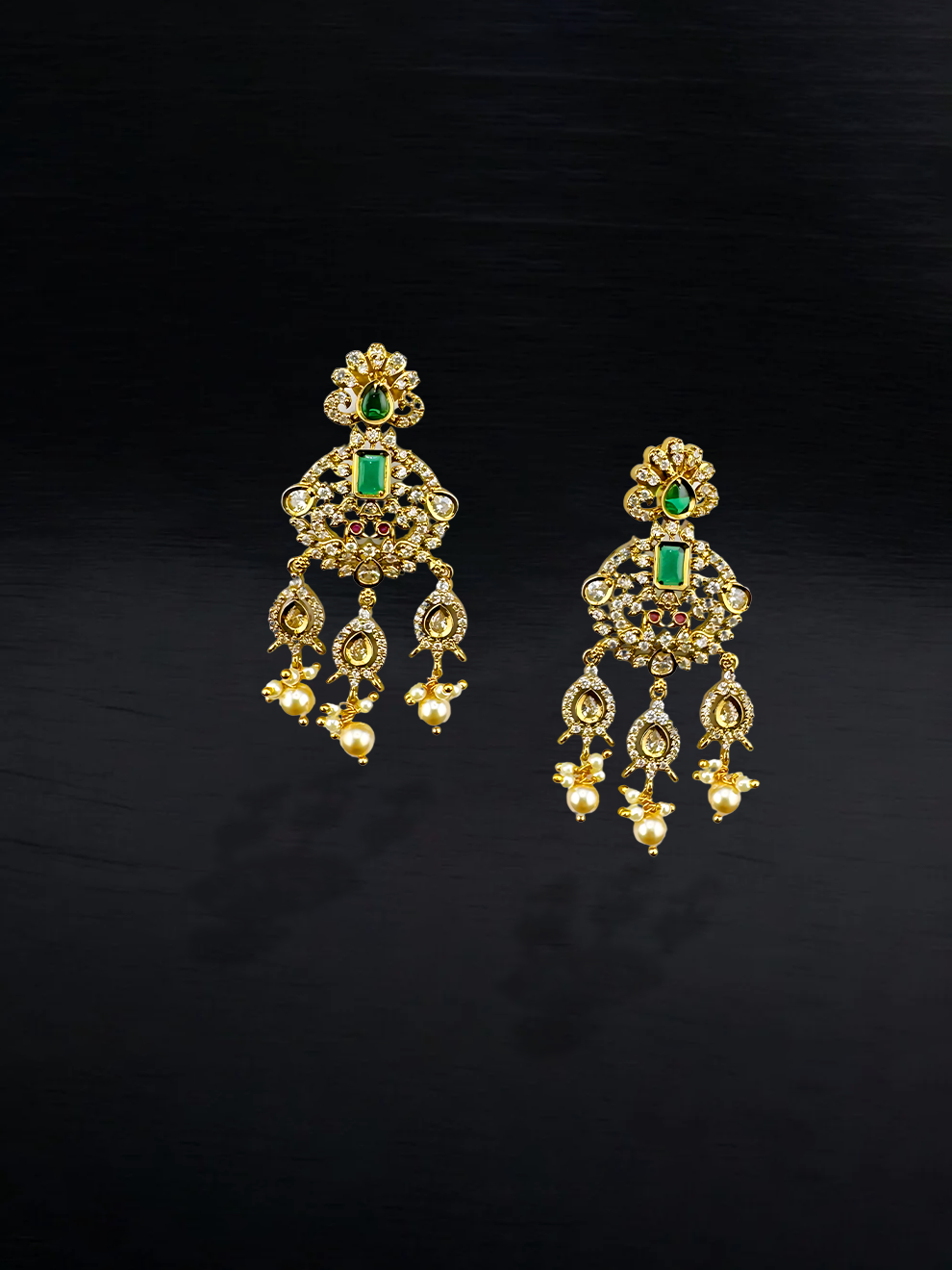 Danglers with Triple Pearl Drops