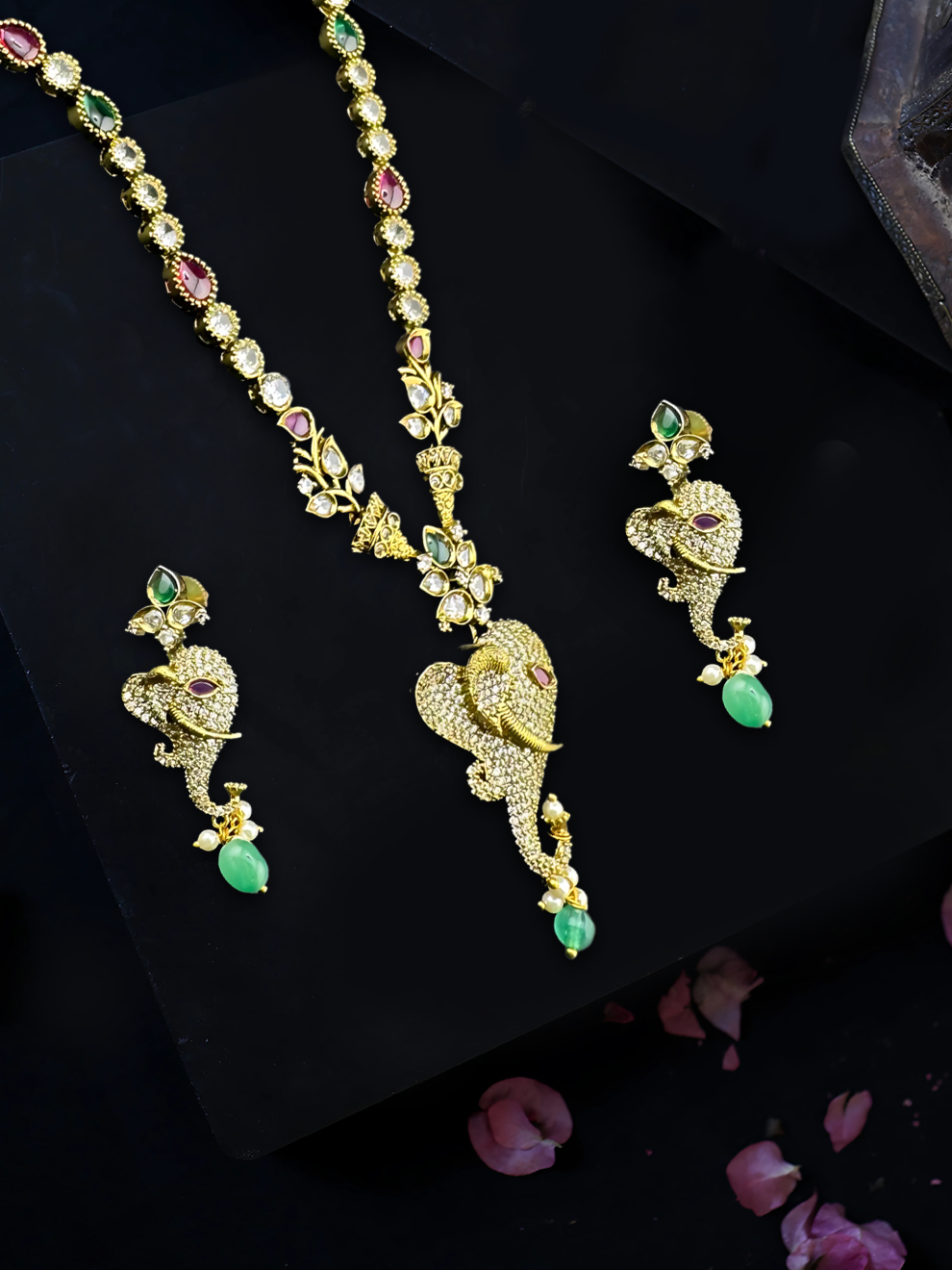 Vibrant Ganesh Necklace Set