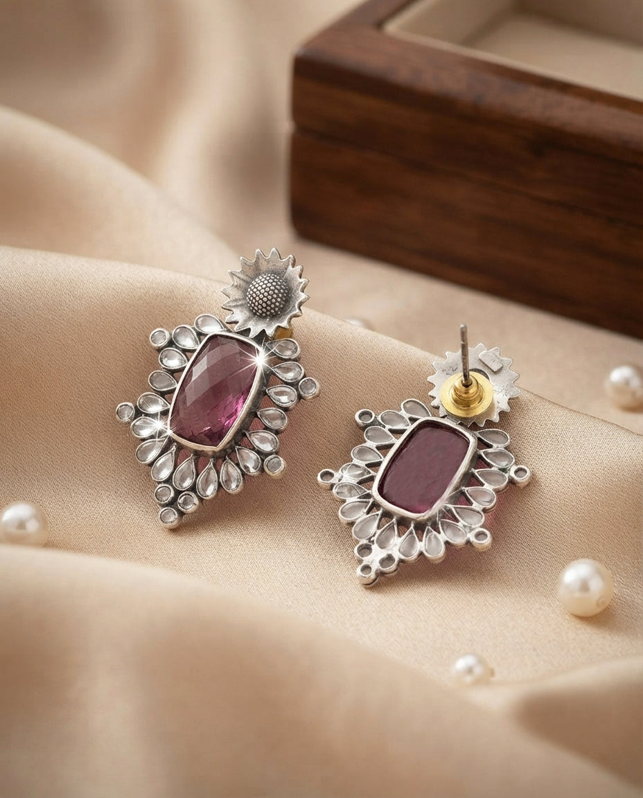 Vibrant Hydro Stones Earrings