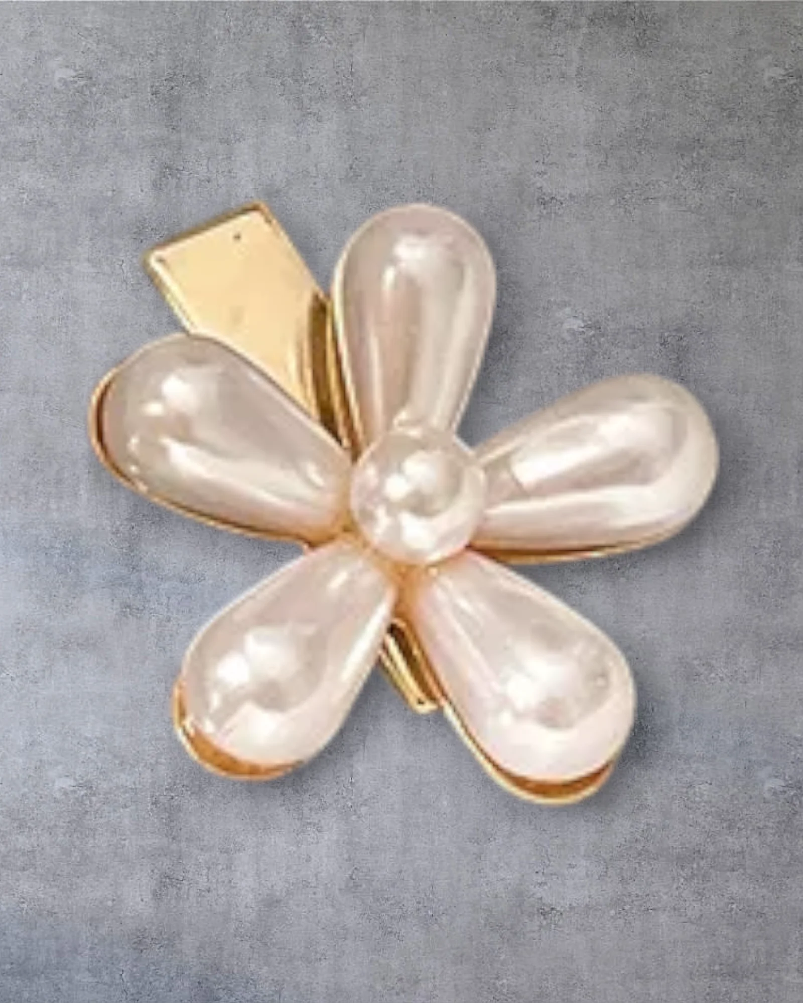 Fashion Geometric Alloy Plating Artificial Pearls Hair Clip