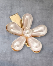 Fashion Geometric Alloy Plating Artificial Pearls Hair Clip