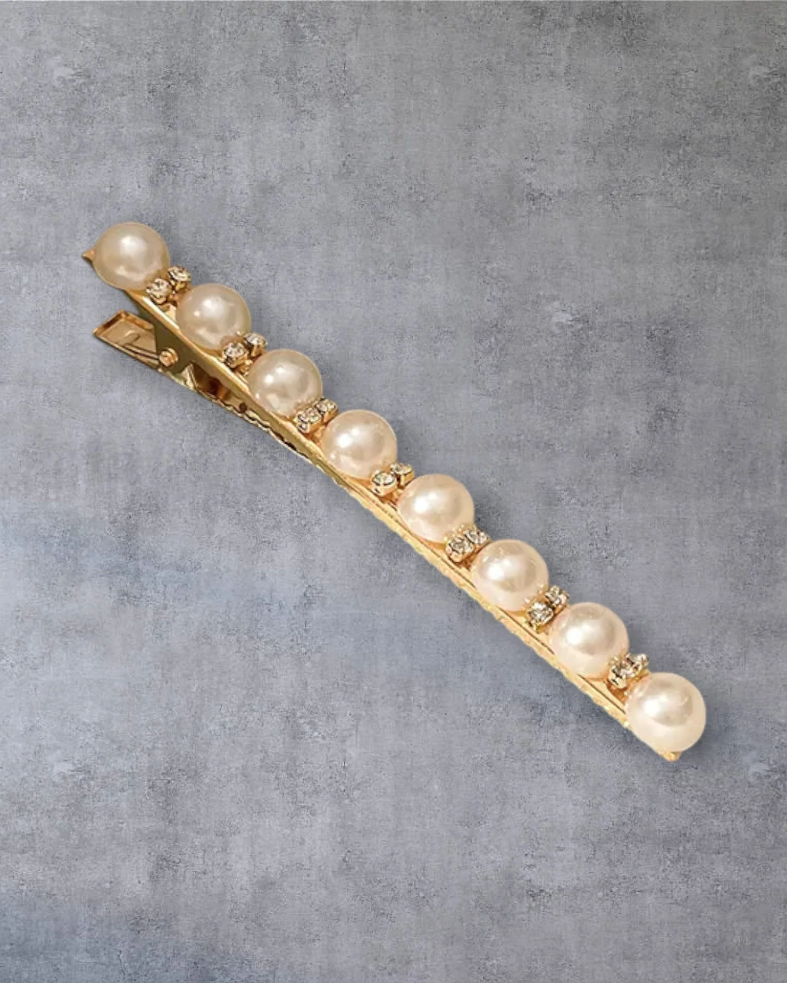 Fashion Geometric Alloy Plating Artificial Pearls Hair Clip
