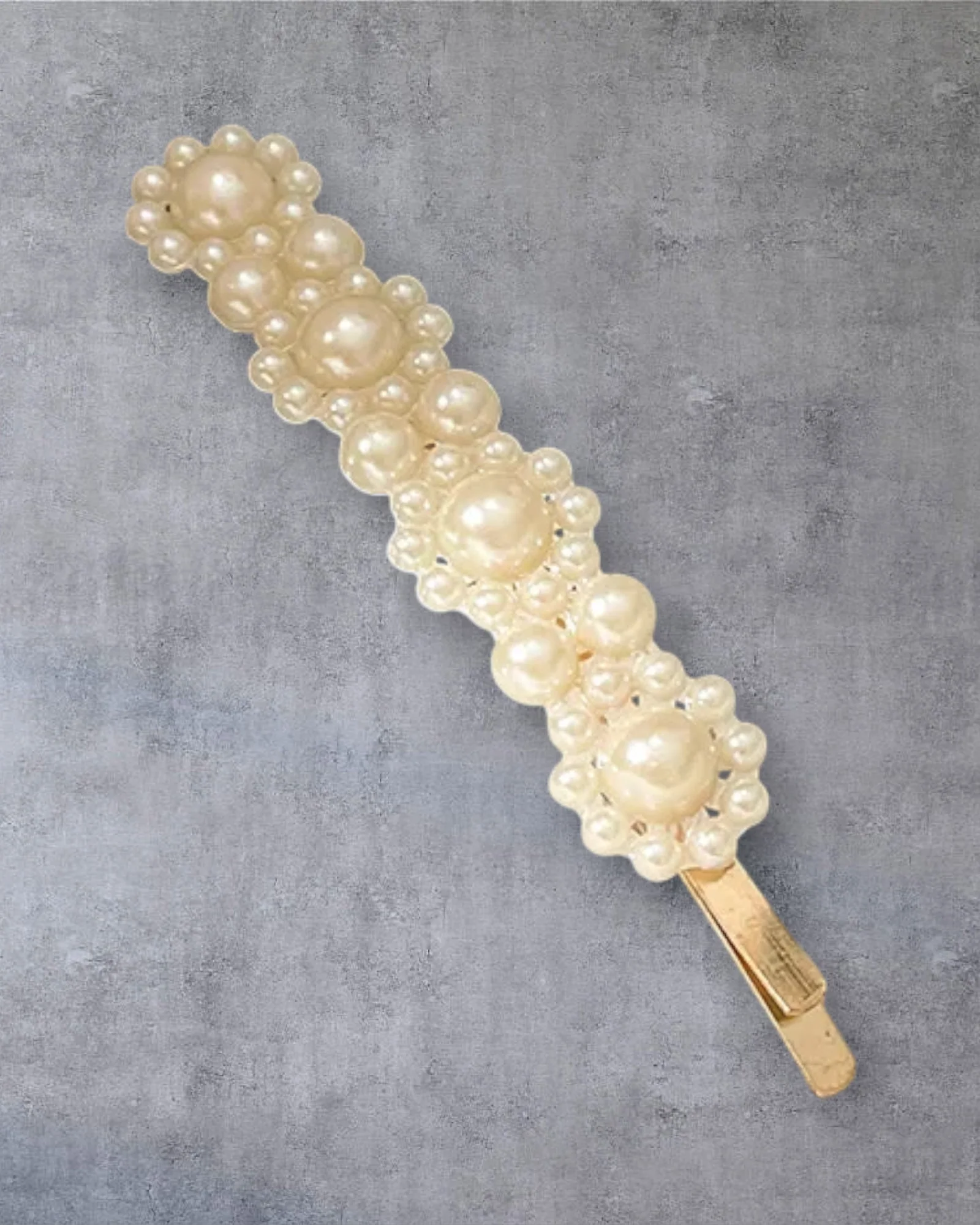 Pearl Hair Clip in White
