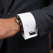 Black Cufflinks for French Shirt Style