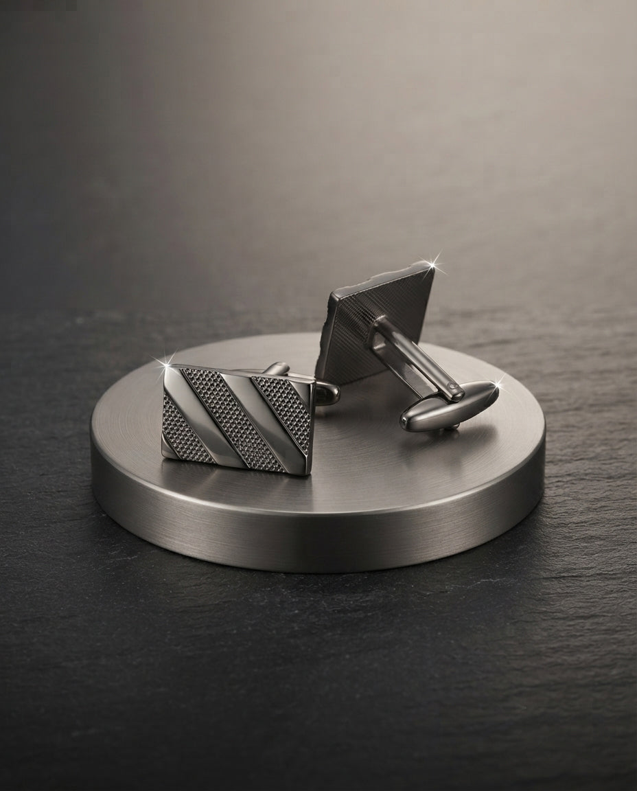 Black Cufflinks for French Shirt Style