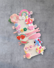 Multicolor Geometric Alloy Pearl Hair Clip