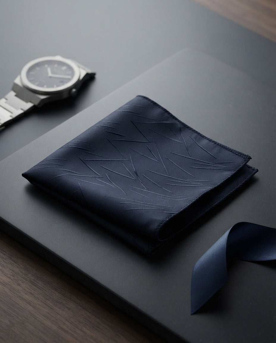 Black PatternPaisley Unisex Pocket Square
