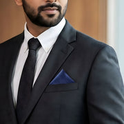 Navy Blue Paisley Unisex Pocket Square