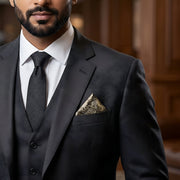 Gold Paisley Unisex Pocket Square