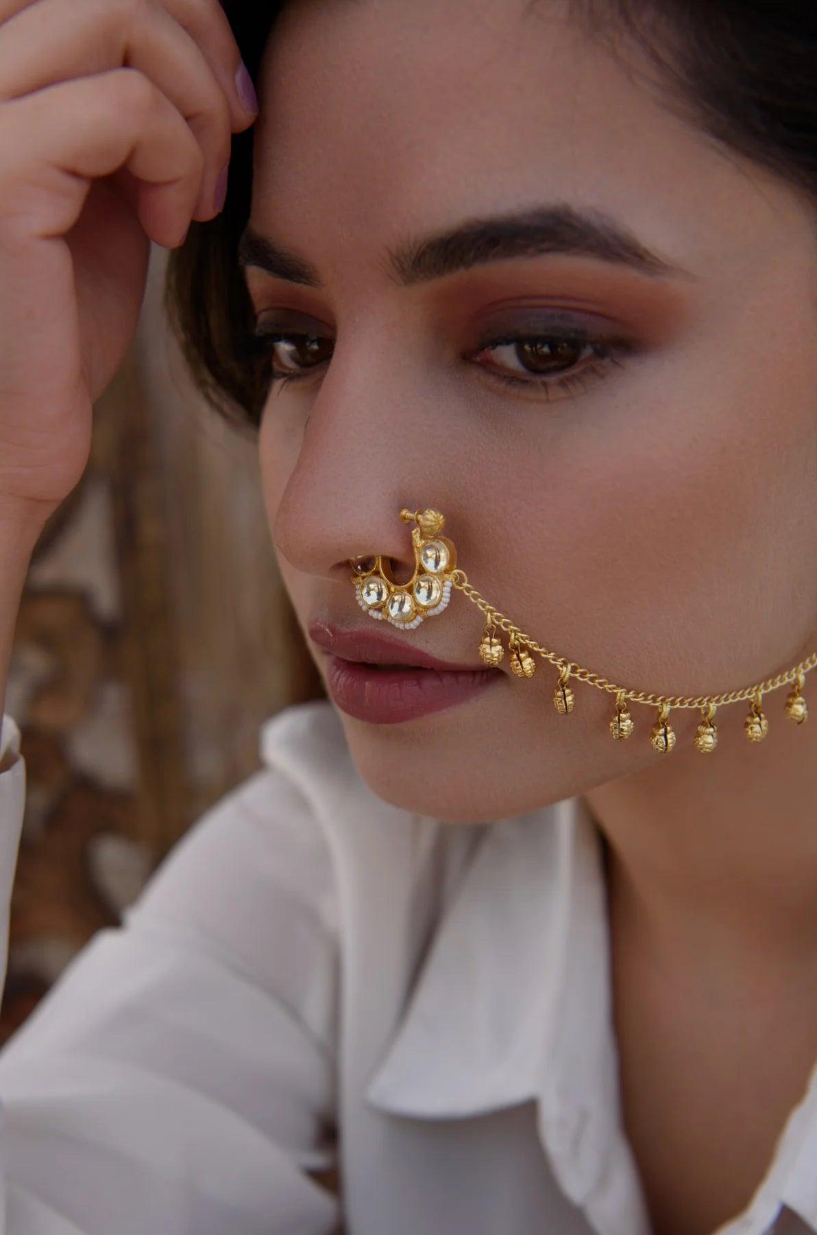 Pearl Essence Traditional Nose Pin - Dyulokha