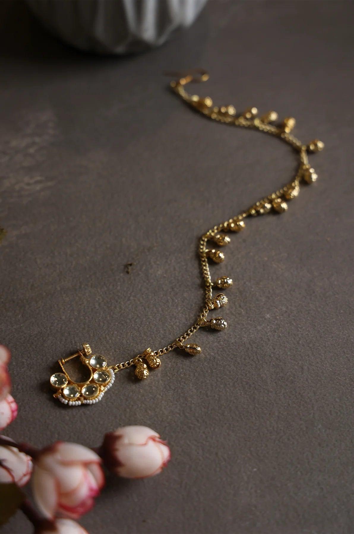 Pearl Essence Traditional Nose Pin - Dyulokha